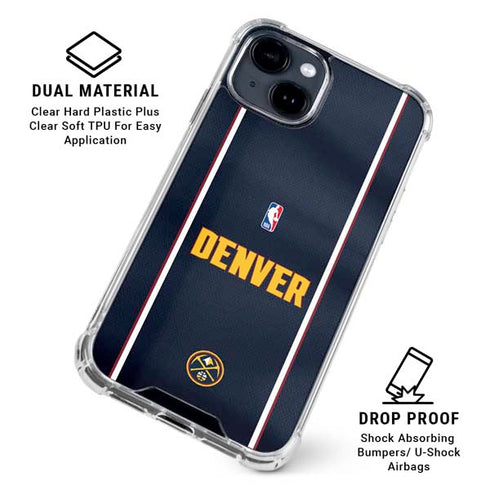 NBA Denver Nuggets Jersey iPhone 14 Plus Clear Case