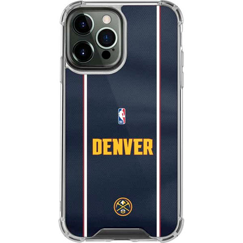 NBA Denver Nuggets Jersey iPhone 14 Pro Max Clear Case
