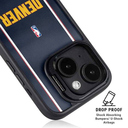 NBA Denver Nuggets Jersey iPhone 15 Plus Kickstand Case