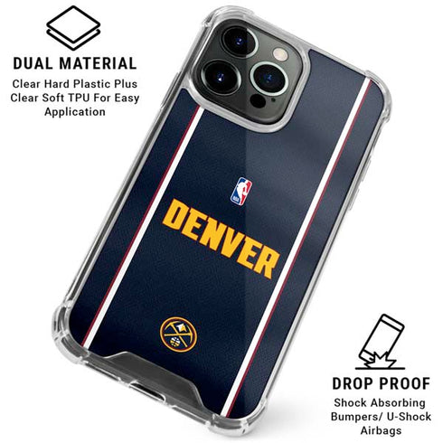 NBA Denver Nuggets Jersey iPhone 15 Pro Clear Case