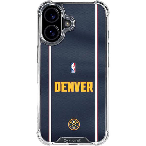 NBA Denver Nuggets Jersey iPhone 16 Clear Case