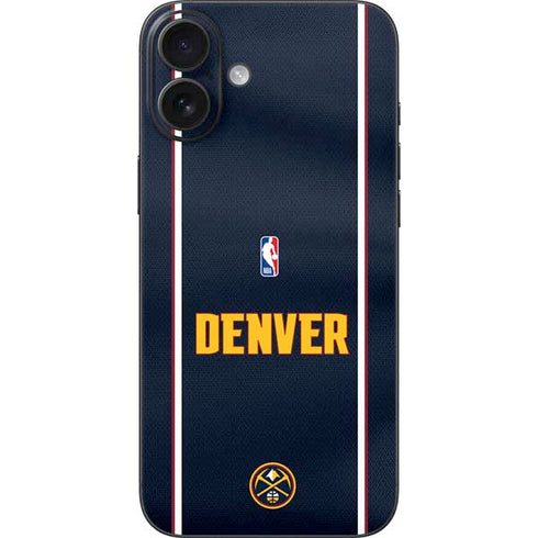 NBA Denver Nuggets Jersey iPhone 16 Plus Skin