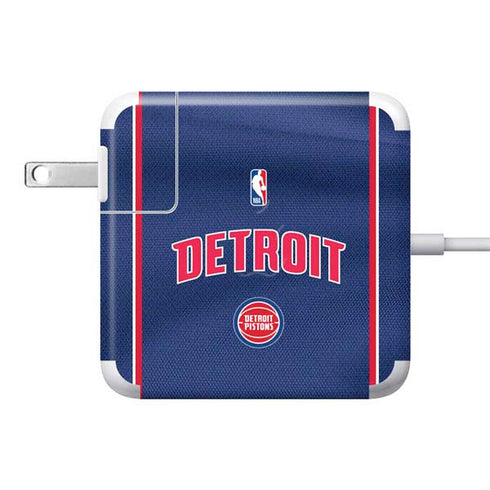 NBA Detroit Pistons Jersey 85W Power Adapter (15 and 17 inch MacBook Pro Charger) Skin
