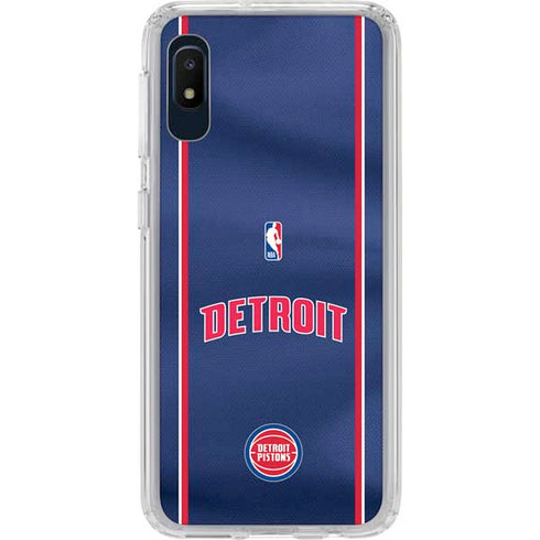 NBA Detroit Pistons Jersey Galaxy A10e Clear Case