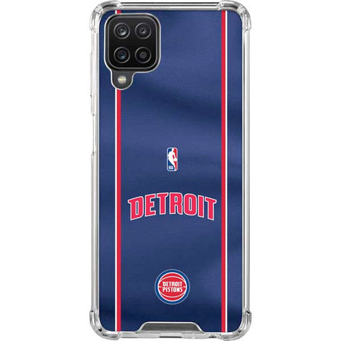 NBA Detroit Pistons Jersey Galaxy A12 Clear Case