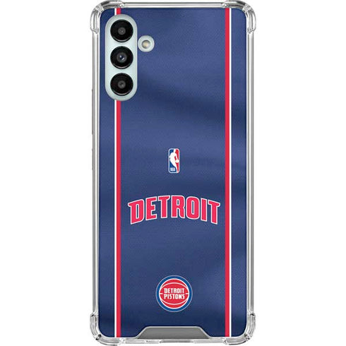 NBA Detroit Pistons Jersey Galaxy A13 5G Clear Case