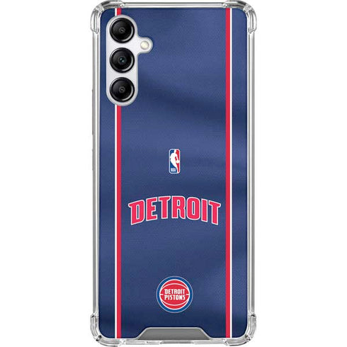 NBA Detroit Pistons Jersey Galaxy A14 5G Clear Case