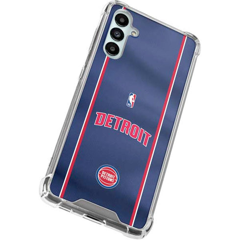 NBA Detroit Pistons Jersey Galaxy A15 5G Clear Case