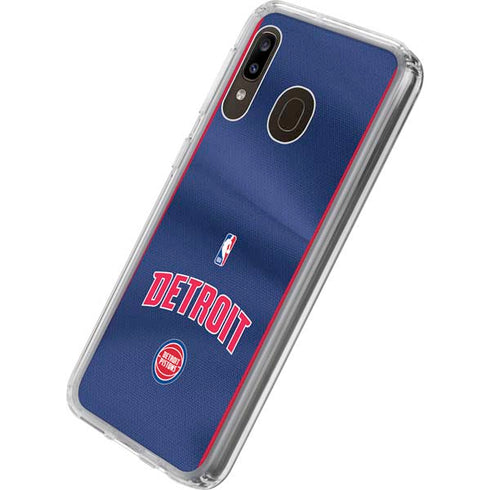 NBA Detroit Pistons Jersey Galaxy A20 Clear Case