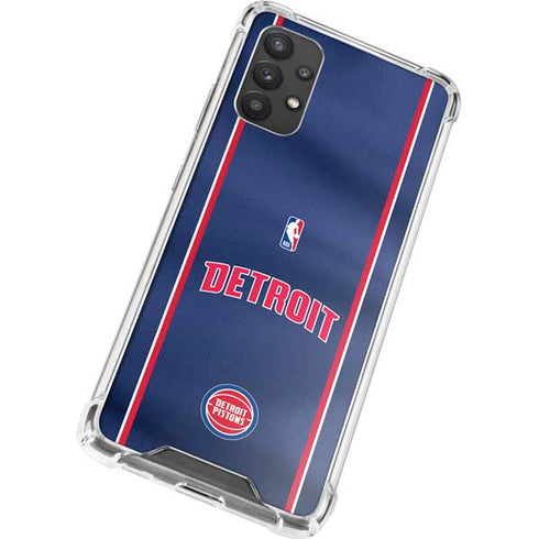 NBA Detroit Pistons Jersey Galaxy A32 5G Clear Case