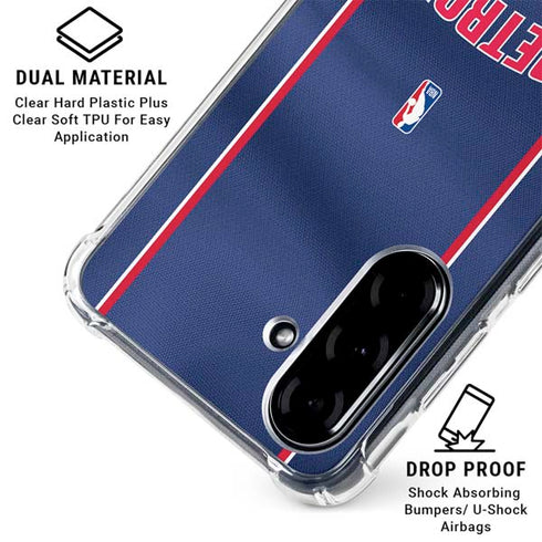 NBA Detroit Pistons Jersey Galaxy A36 5G Clear Case