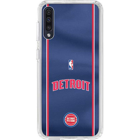 NBA Detroit Pistons Jersey Galaxy A50 Clear Case