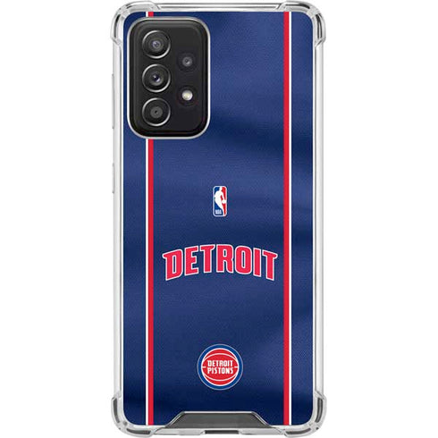 NBA Detroit Pistons Jersey Galaxy A52 5G Clear Case
