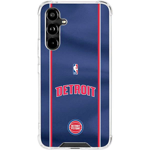 NBA Detroit Pistons Jersey Galaxy A54 5G Clear Case