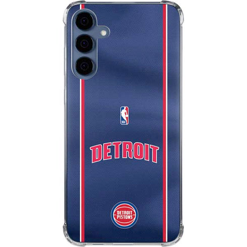 NBA Detroit Pistons Jersey Galaxy A55 5G Clear Case