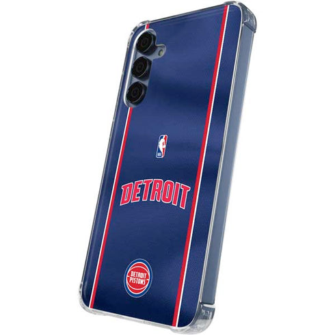 NBA Detroit Pistons Jersey Galaxy A55 5G Clear Case