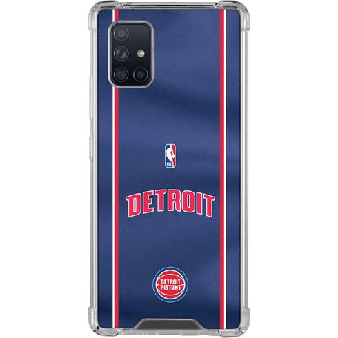 NBA Detroit Pistons Jersey Galaxy A71 5G Clear Case