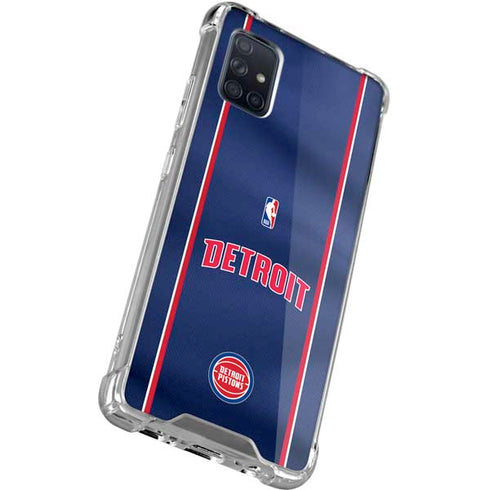 NBA Detroit Pistons Jersey Galaxy A71 5G Clear Case