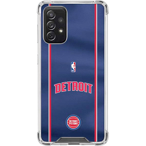 NBA Detroit Pistons Jersey Galaxy A72 5G Clear Case