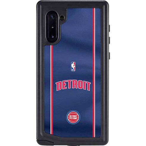 NBA Detroit Pistons Jersey Galaxy Note 10 Waterproof Case