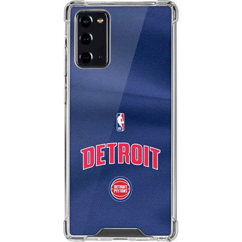 NBA Detroit Pistons Jersey Galaxy Note20 5G Clear Case
