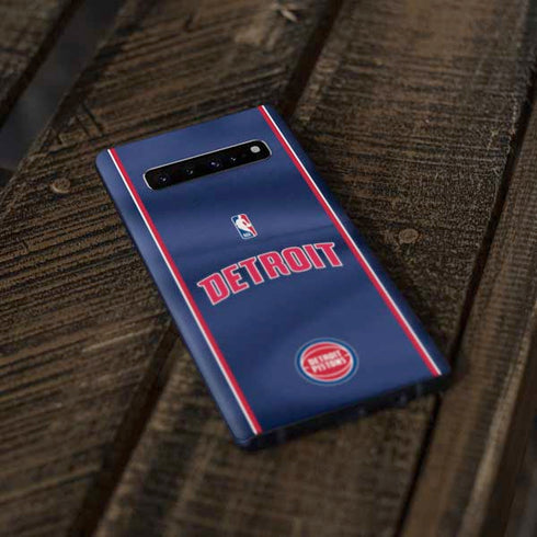 NBA Detroit Pistons Jersey Galaxy S10 Plus Skin