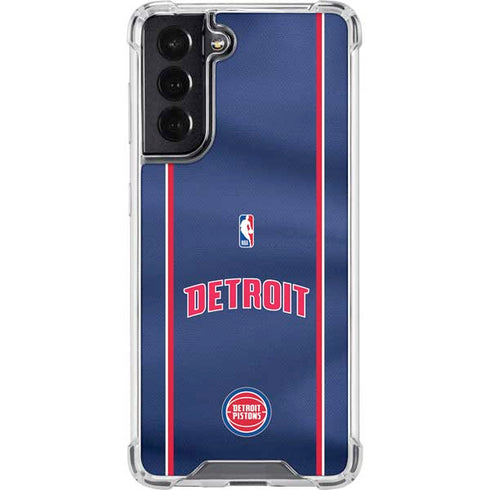 NBA Detroit Pistons Jersey Galaxy S22 Clear Case