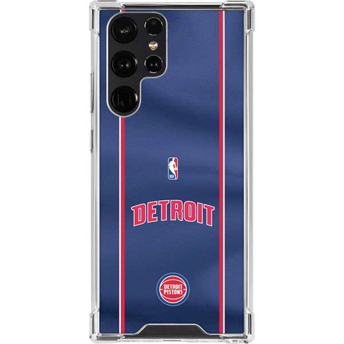NBA Detroit Pistons Jersey Galaxy S22 Ultra Clear Case