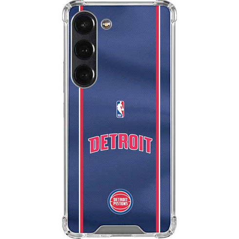 NBA Detroit Pistons Jersey Galaxy S23 Clear Case