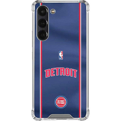 NBA Detroit Pistons Jersey Galaxy S24 FE Clear Case