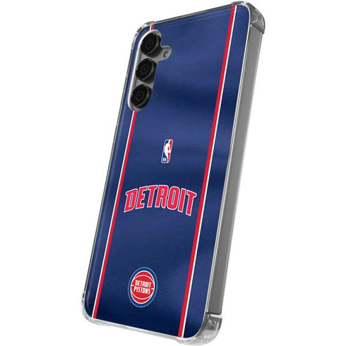 NBA Detroit Pistons Jersey Galaxy S24 Plus Clear Case