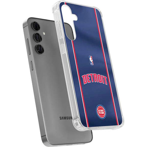NBA Detroit Pistons Jersey Galaxy S24 Plus Clear Case