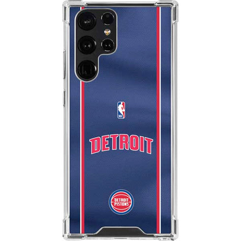 NBA Detroit Pistons Jersey Galaxy S24 Ultra Clear Case