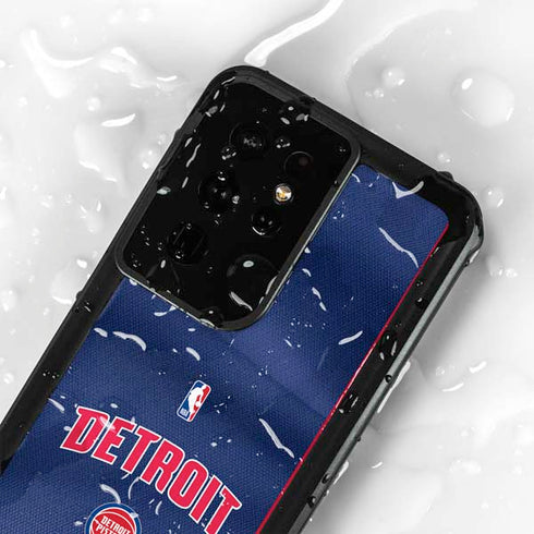 NBA Detroit Pistons Jersey Galaxy S24 Ultra Waterproof Case