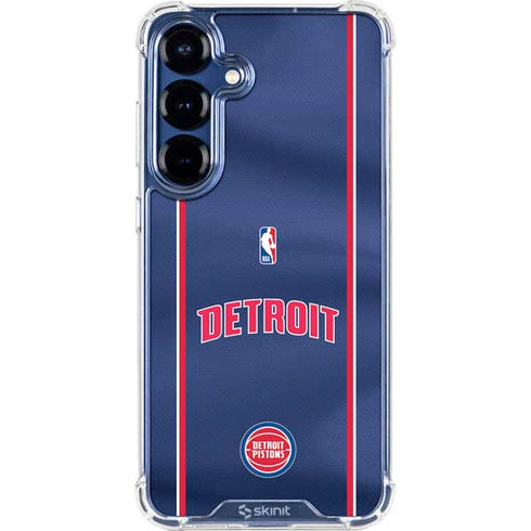 NBA Detroit Pistons Jersey Galaxy S25 Plus Clear Case