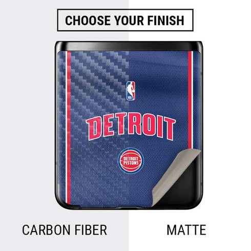 NBA Detroit Pistons Jersey Galaxy Z Flip Skin