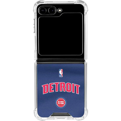 NBA Detroit Pistons Jersey Galaxy Z Flip5 5G Clear Case