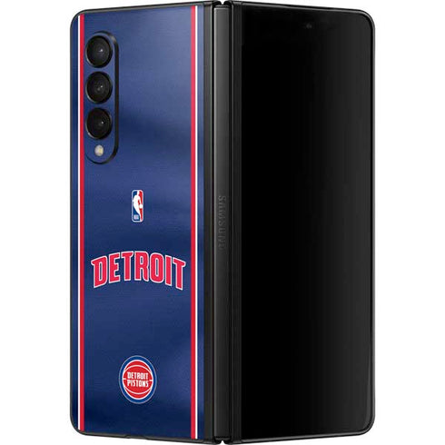 NBA Detroit Pistons Jersey Galaxy Z Fold3 5G Skin