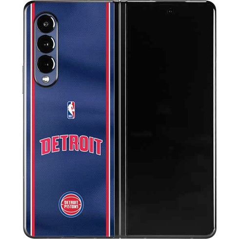 NBA Detroit Pistons Jersey Galaxy Z Fold3 5G Skin
