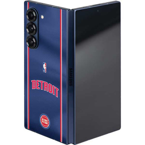 NBA Detroit Pistons Jersey Galaxy Z Fold6 Skin