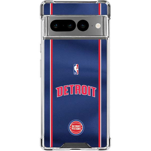 NBA Detroit Pistons Jersey Google Pixel 7 Pro Clear Case