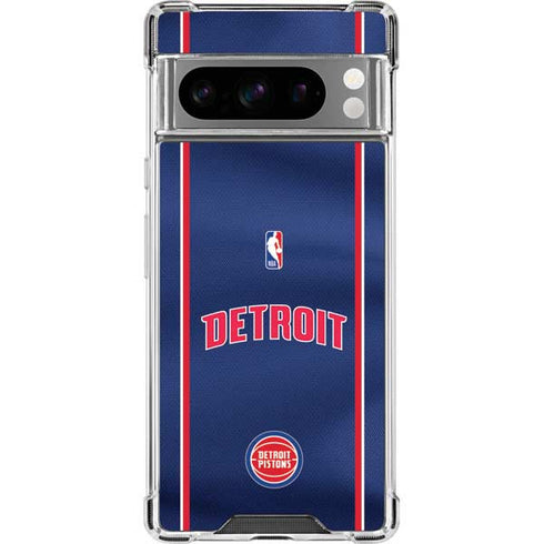 NBA Detroit Pistons Jersey Google Pixel 8 Pro Clear Case