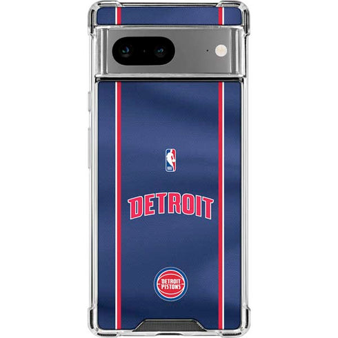 NBA Detroit Pistons Jersey Google Pixel 8a Clear Case