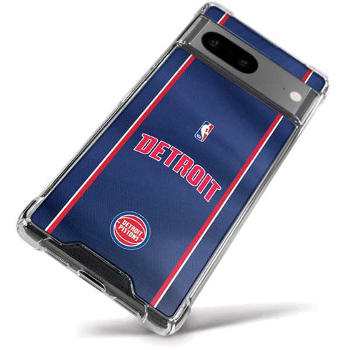 NBA Detroit Pistons Jersey Google Pixel 8a Clear Case