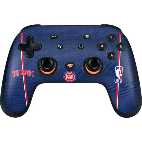 NBA Detroit Pistons Jersey Google Stadia Controller Skin