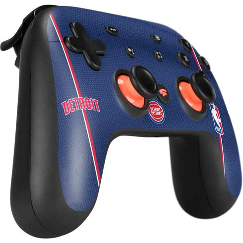 NBA Detroit Pistons Jersey Google Stadia Controller Skin
