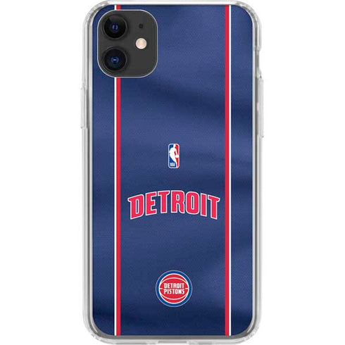 NBA Detroit Pistons Jersey iPhone 11 Clear Case