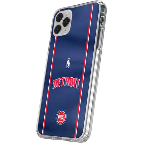 NBA Detroit Pistons Jersey iPhone 11 Pro Clear Case