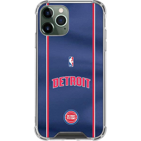 NBA Detroit Pistons Jersey iPhone 11 Pro Max Clear Case
