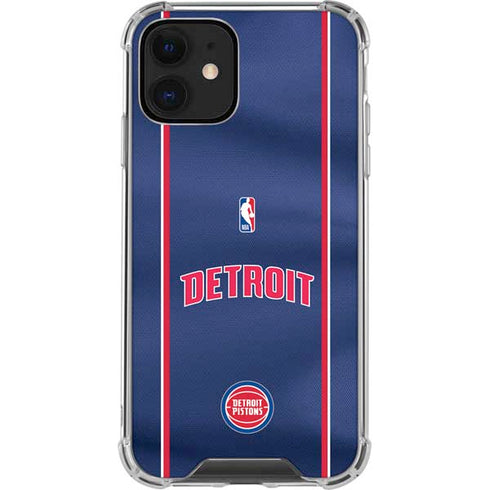 NBA Detroit Pistons Jersey iPhone 12 Clear Case